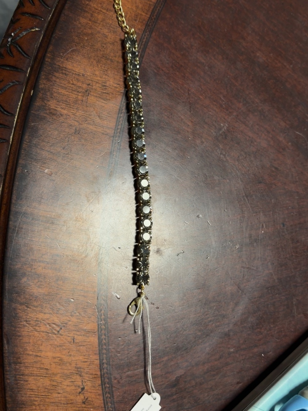 Park Lane Gold-Tone Crystal Necklace with Clear Stones
